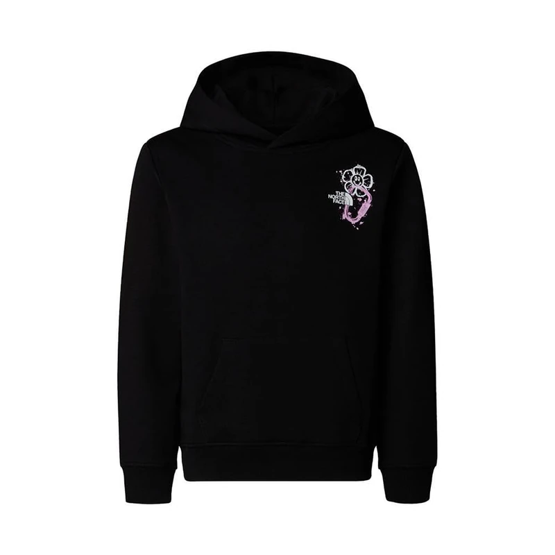 The North Face Girl's Graphic Relaxed Hooded Sweatshirt, Tnf Black, 10 Years