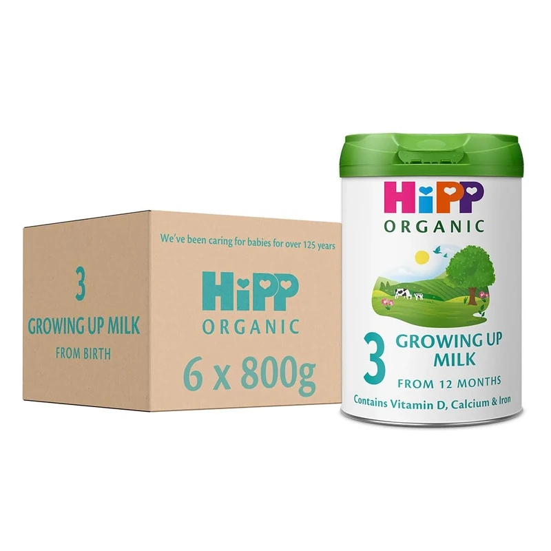 HiPP Organic 3 Growing Up Baby Milk Powder Formula, from 12 Months, 800g (Pack of 6)