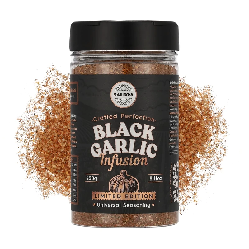 Premium Black Garlic BBQ Rub – Limited Edition Universal Seasoning – Infused with Rich, Umami Flavour – Bold & Smoky Spice Blend – Large Jar (230g)