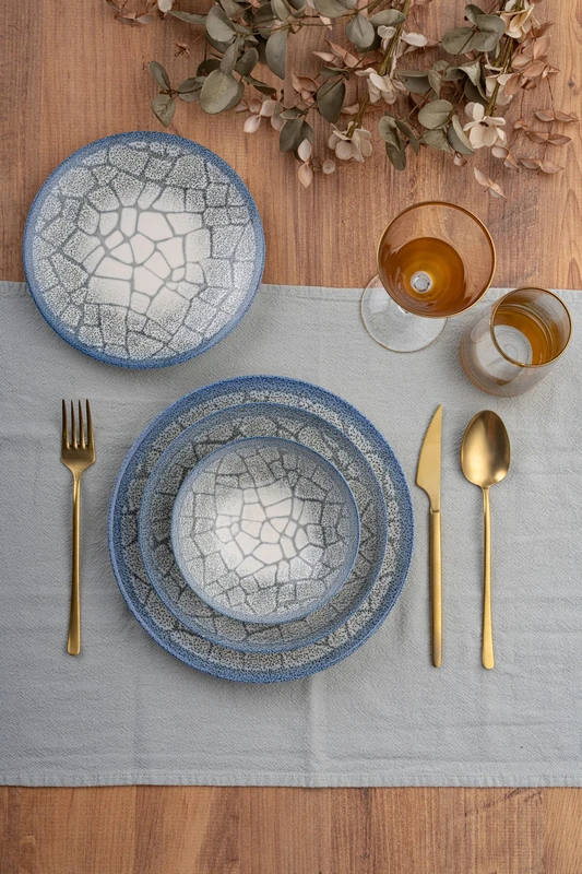 Elegant 24-Piece Dinner Set, 100% Porcelain, Includes Service Plates, Bowls, Dessert Plates, Dishwasher & Microwave Safe, Perfect for Any Occasion