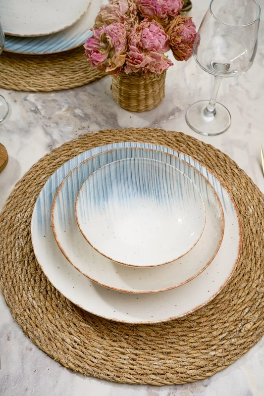 Elegant 24-Piece Dinner Set, 100% Porcelain, Includes Service Plates, Bowls & Dessert Plates, Dishwasher & Microwave Safe, Perfect for Any Occasion