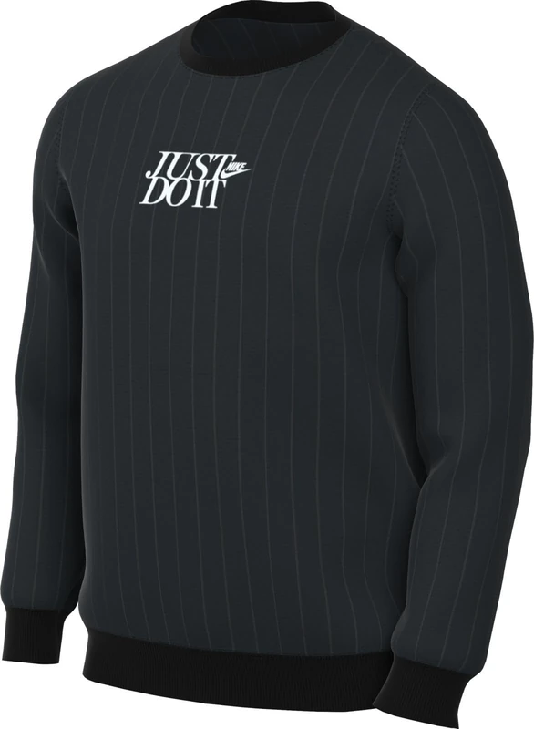 NIKE HJ2157-010 Club Sweatshirt Men's Black/White Size S