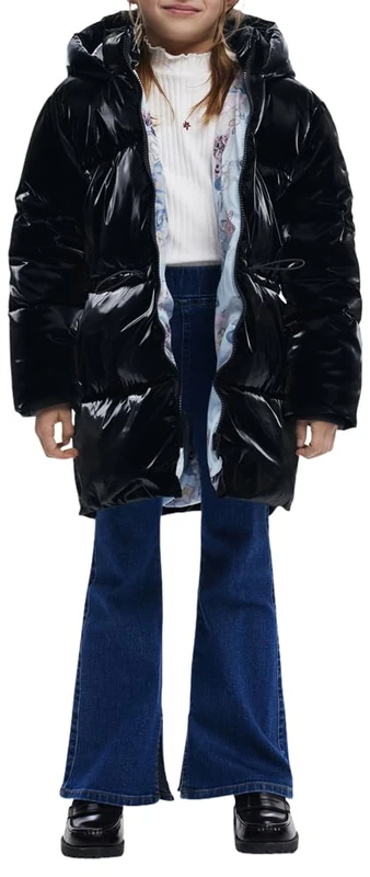 Desigual COAT_CLOUD, 2000 BLACK, 3/4