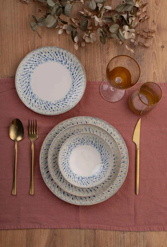Elegant 24-Piece Dinner Set, 100% Porcelain, Includes Service Plates, Bowls & Dessert Plates, Dishwasher & Microwave Safe, Perfect for Any Occasion