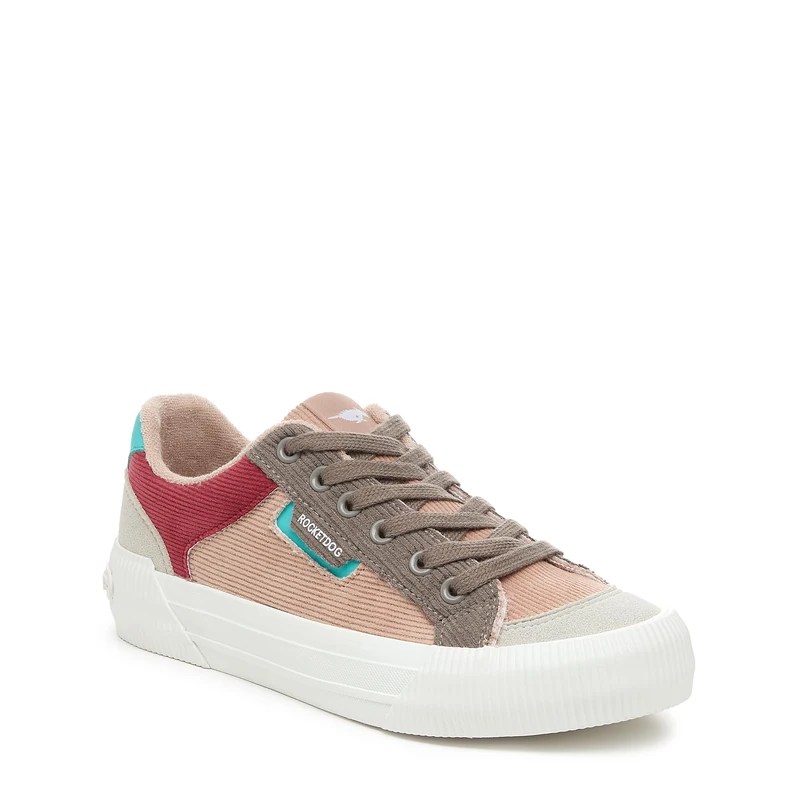 Rocket Dog Womens Cheery Block Size 6 Grey Pink - Image 1