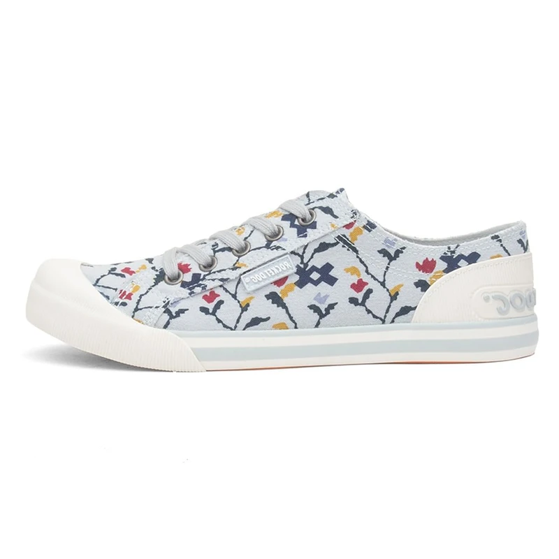 Rocket Dog Jazzin Hart Womens Light Blue Canvas - Size 6 UK - Blue