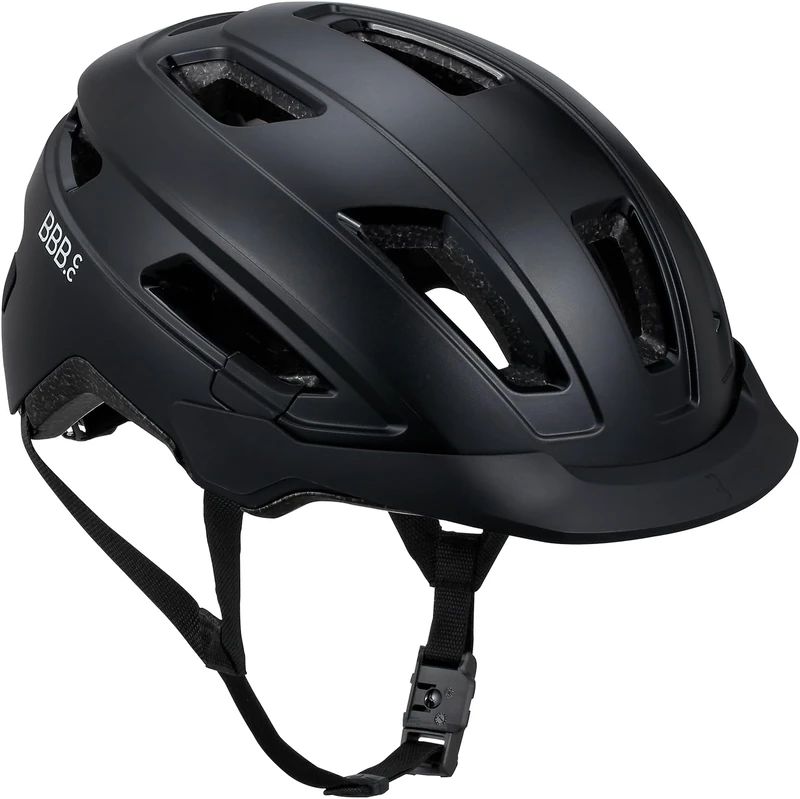 BBB Cycling Dice E-Bike Helmet - Unisex Adult Cycle Helmet - With ABS Shell and Magnetic Fidlock Buckle - Urban Bike Helmet - BHE-180 - Black - Large: 58-61cm