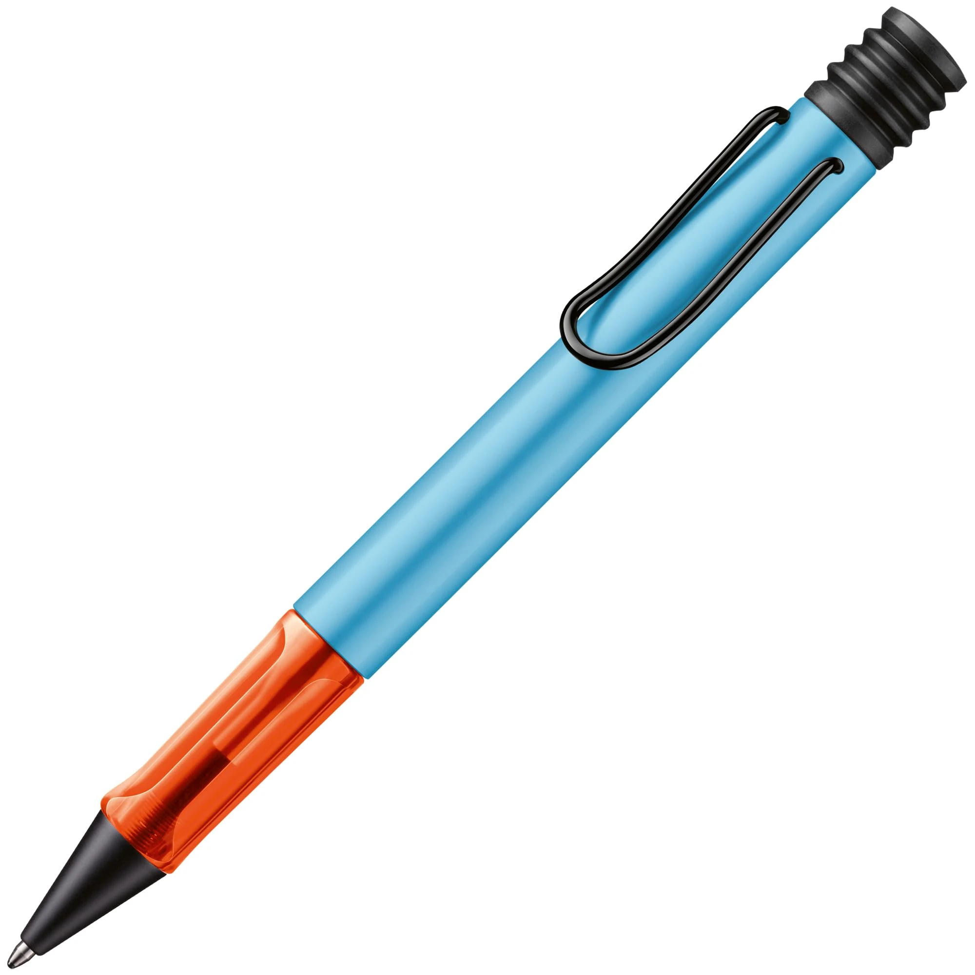 Lamy AL-star denim - Ballpoint Pen with transparent, ergonomic grip & line width M - lightweight aluminium body - including large capacity refill M 16 in black