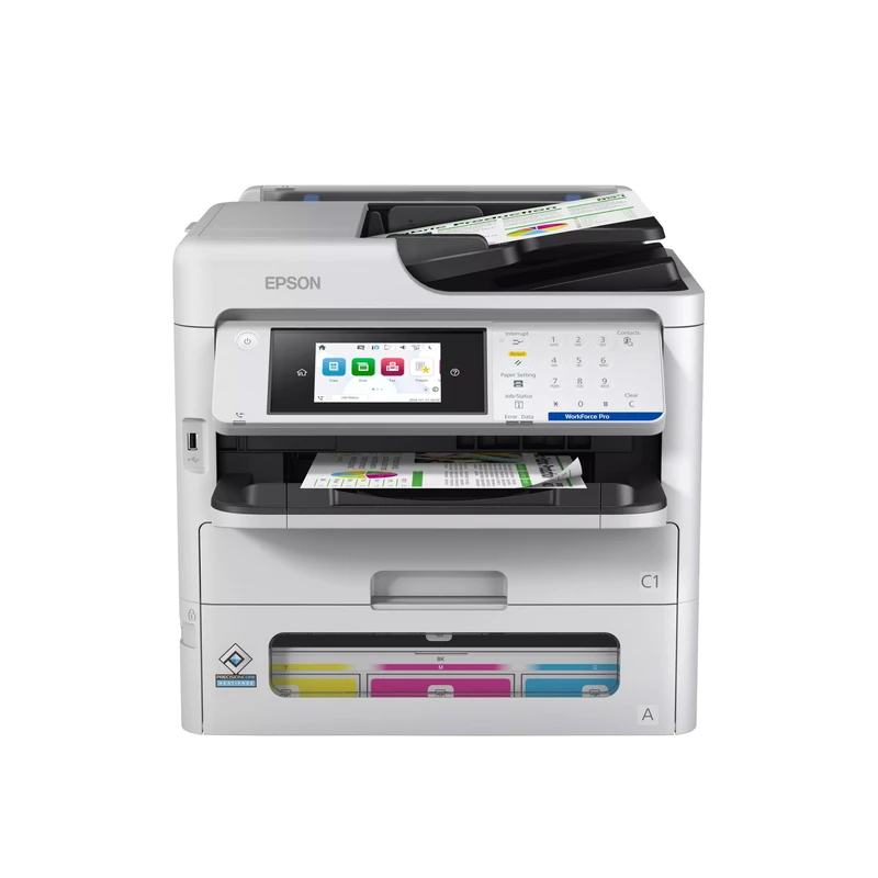 Epson A4 Colour 4-in-1 Printer, 25ppm, 50,000 Pages Mono Yield, Heat-Free Technology, 1,830 Sheet Capacity