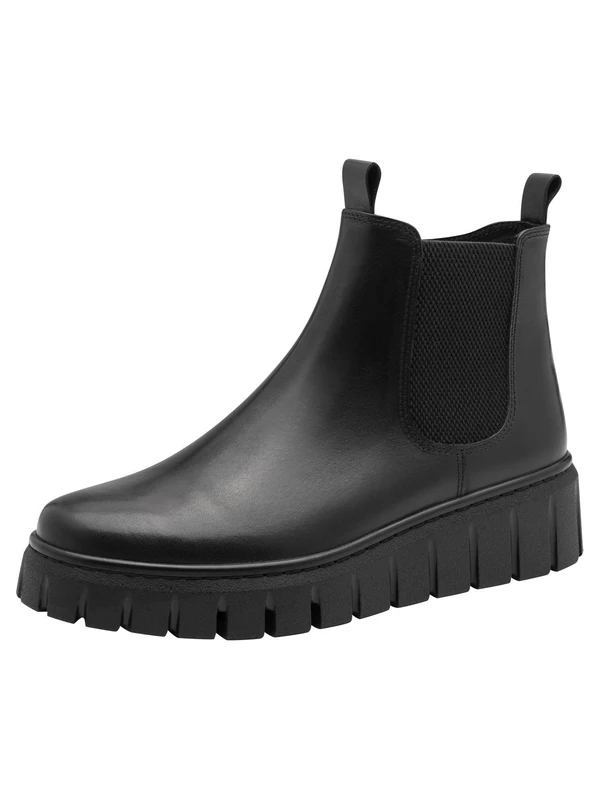 Marco Tozzi Women's Chelsea Boots Leather Platform, black, 5 UK