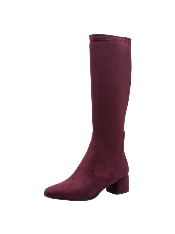 Marco Tozzi Women's High Boots with Heel Knee High Elegant, Purple (mulberry), 5 UK
