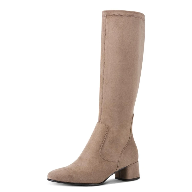 Marco Tozzi Women's High Boots with Heel Knee High Elegant, stone, 4 UK