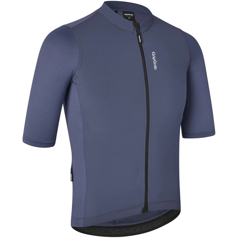 GripGrab Ride Short Sleeve Cycling Jersey Summer MTB Road Gravel Bike Men's Cycle Jersey Full Zip UPF Bicycle Clothing Men Navy Blue