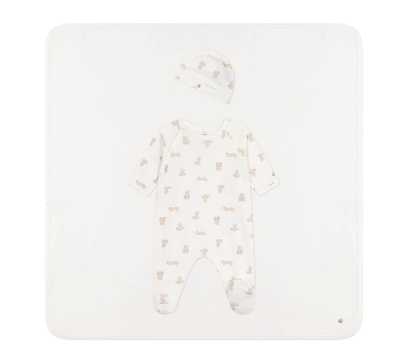 Petit Bateau Coffret cadeau bébé en coton imprimé