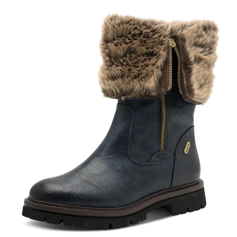 Marco Tozzi Women's 2-26633-45 Fashion Boot, Navy, 4 UK