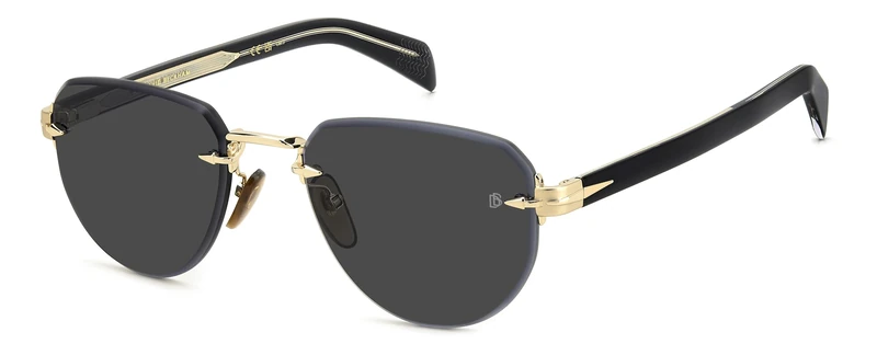 David Beckham DB 7144/S RHL/IR GOLD BLACK Sunglasses Man Standard, Standard, 55, Rhl/Ir Gold Black, 55, Rhl/Ir Gold Black, 55