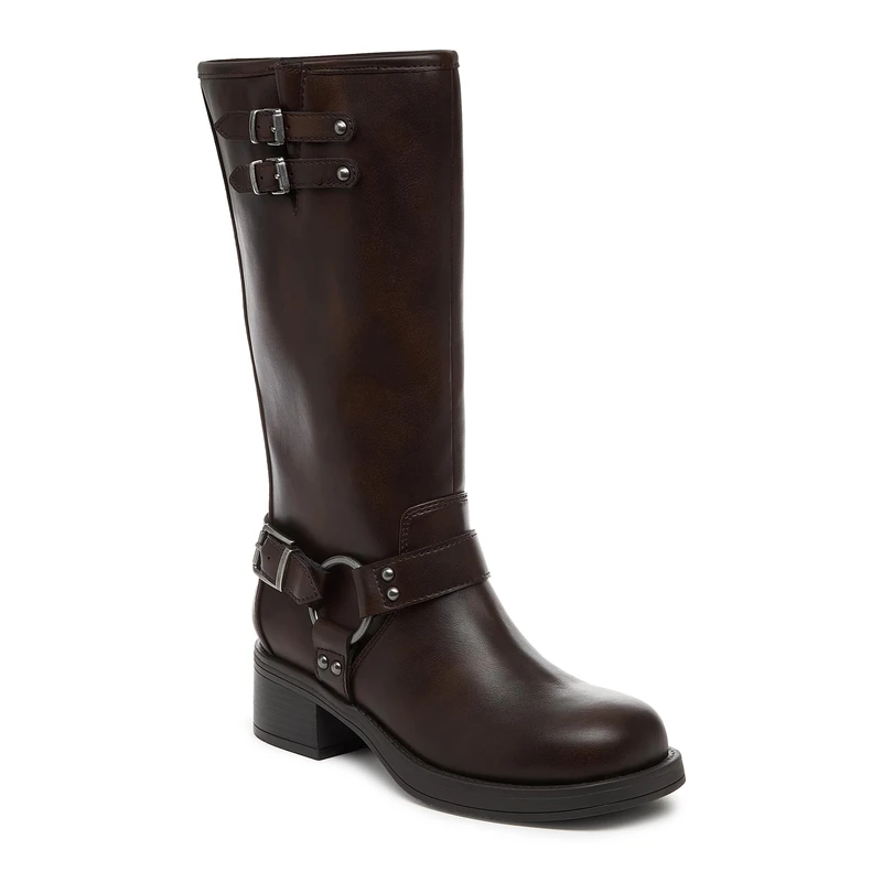 Rocket Dog Nash Faux Leather Women's Brown Heeled Knee High Boots - UK 6