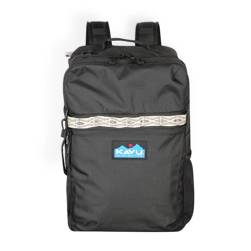 KAVU Hauler Hills Clamshell Travel Backback, Raven, M, Kavu Hauler Hills Clamshell Travel Backback