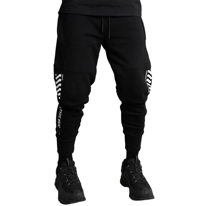 Fabric of The Universe Techwear Graphic Cyberpunk Fashion Jogger Pants, Black J-Type 003c, Medium - Image 1