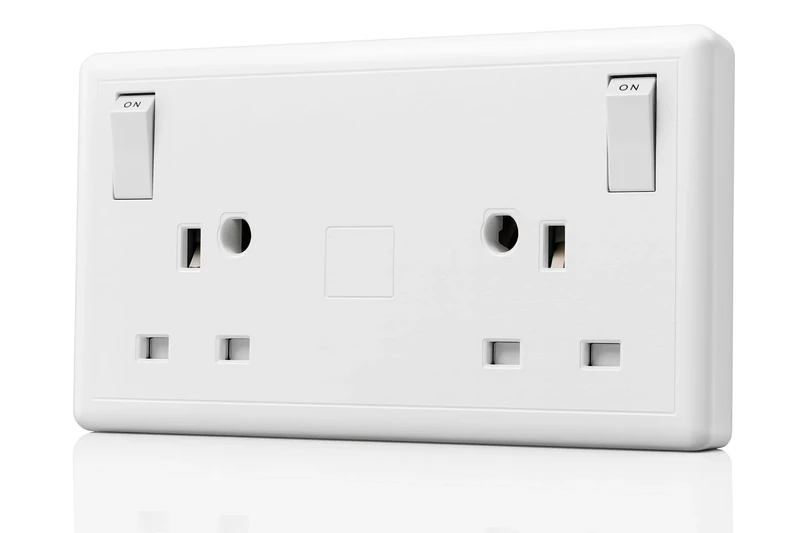 SH|P Electrical® 1-Gang to 2-Gang 13A Socket Converter – Safe, Durable, and Easy-to-Install Wall Plate Adapter (1)