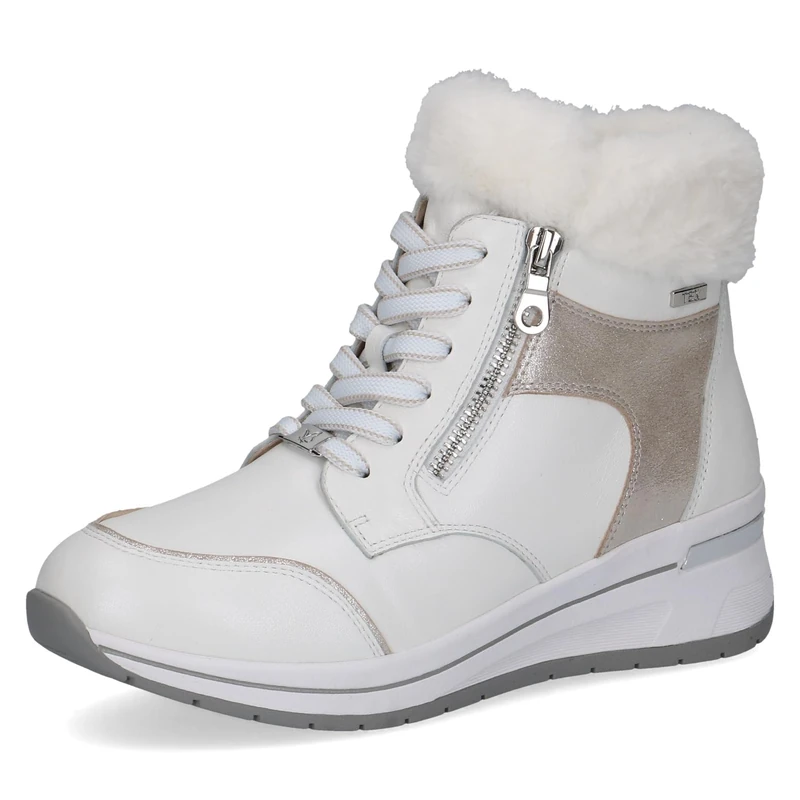 CAPRICE Women's Damen 9-26105-43 Fashion Boot, White Comb I, 6 UK