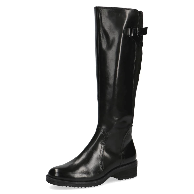 CAPRICE Comfort Women's boots with buckle extra width H, Black (Black Comb), 6.5 UK