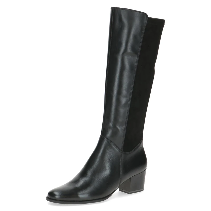 CAPRICE Women's boots with zipper block heel, Black (Black Comb), 3.5 UK