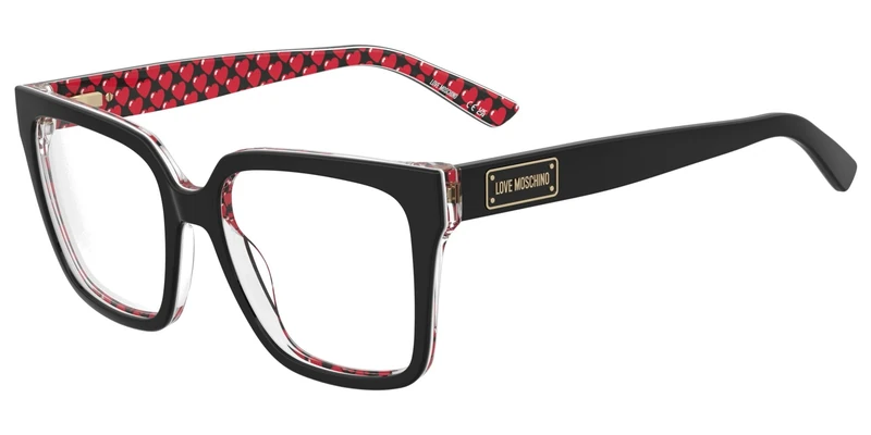 MOSCHINO LOVE GAFAS Modelo: MOL648_ C: BLACK PATTERN RED/Eye size: 54 - Bridge size: 17