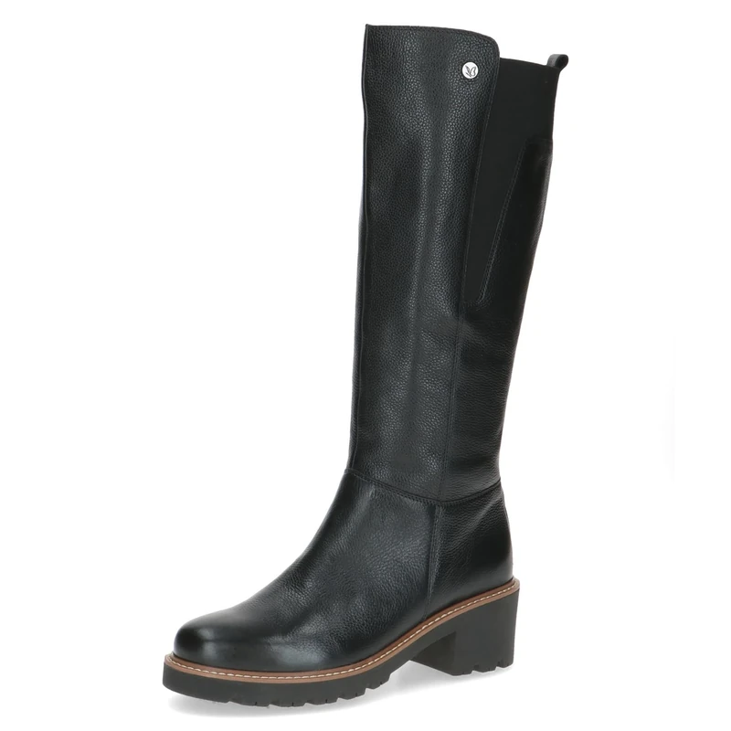 CAPRICE women's leather boots with Thermo Insole, Black (Black Nappa), 6 UK