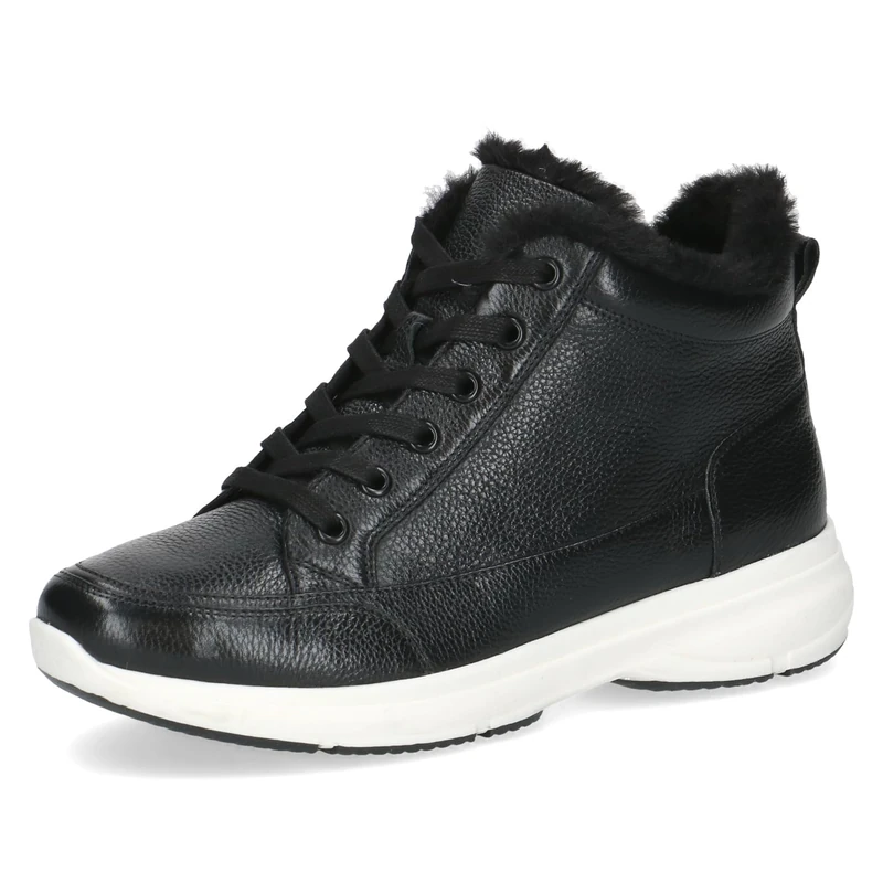 CAPRICE women's ankle-high boots lined, Black (Black Nappa), 6.5 UK