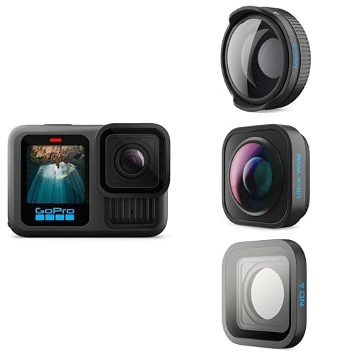 GoPro HERO13 Black-Lens bundle- Includes the Marco lens Mod, Ultra lens mod, ND filter