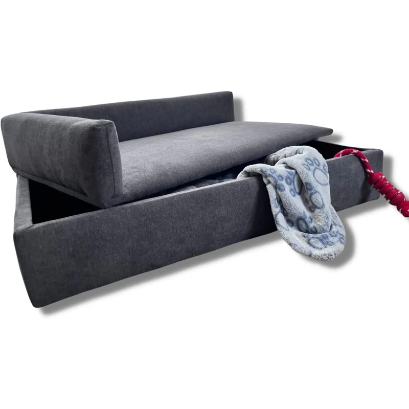 Sofa Bed for Pets with Special Fabric and Padded Base Grey