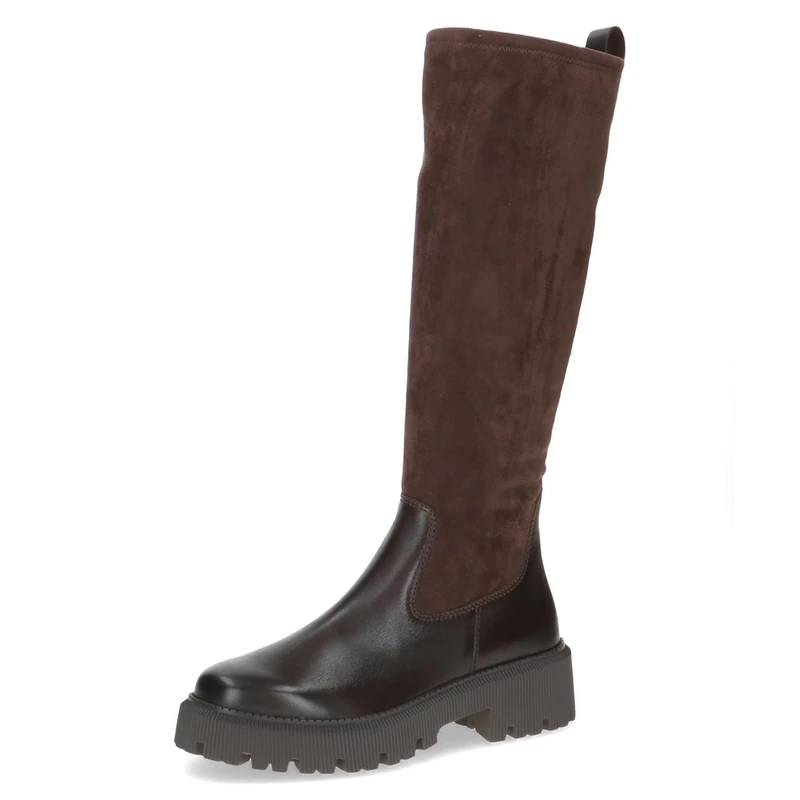 CAPRICE women's heeled boots with Thermo Insole comfortable, Brown (Dk Brown Comb), 6 UK
