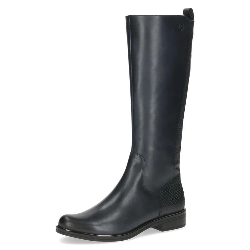 CAPRICE Women's leather boots with zipper, Blue (Ocean Comb), 4.5 UK