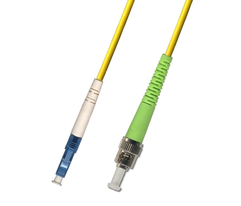 RiteAV 35M (114.8ft) OS2 LC/UPC to ST/APC Fiber Optic Cable Simplex Singlemode 9/125 Jumper 35 Meter Patch Cord
