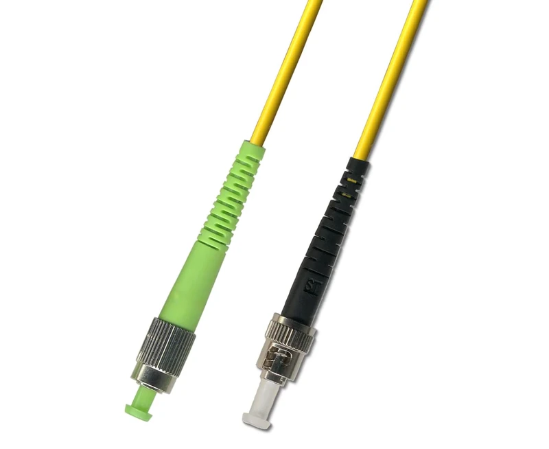 RiteAV 50M (164ft) OS2 FC/APC to ST/UPC Fiber Optic Cable Simplex Singlemode 9/125 Jumper 50 Meter Patch Cord
