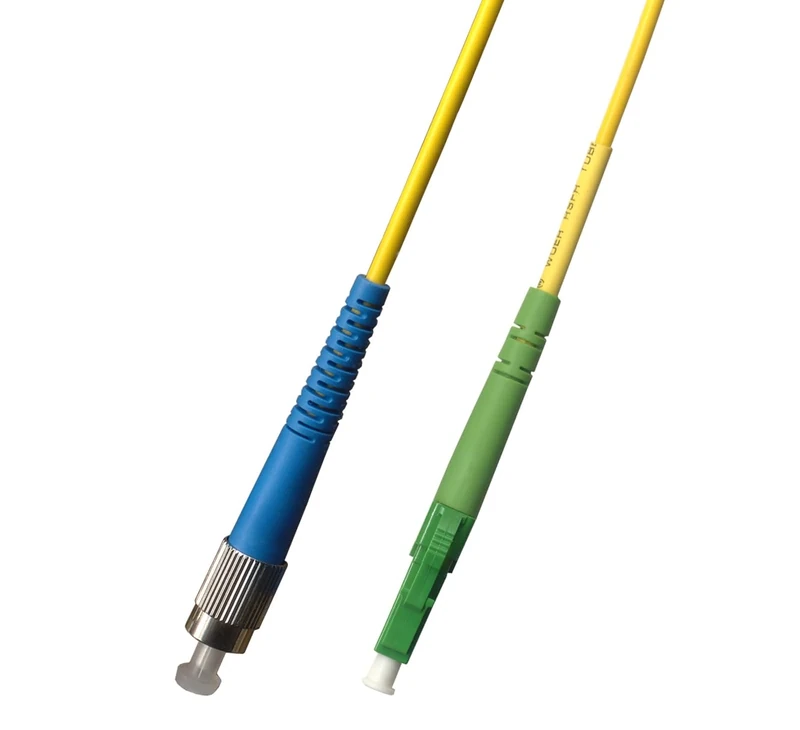 RiteAV 50M (164ft) OS2 FC/UPC to LC/APC Fiber Optic Cable Simplex Singlemode 9/125 Jumper 50 Meter Patch Cord