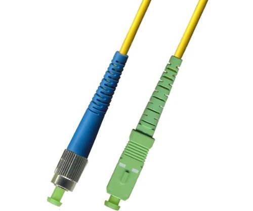 RiteAV 50M (164ft) OS2 FC/UPC to SC/APC Fiber Optic Cable Simplex Singlemode 9/125 Jumper 50 Meter Patch Cord
