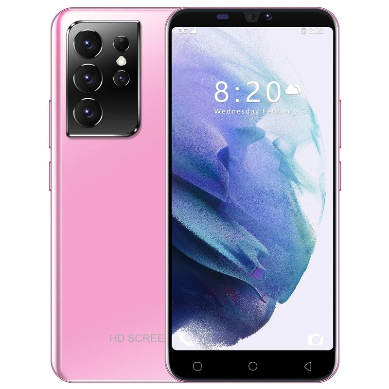 McMgc Cheap Mobile Phones, 5.0 inch IPS Display, 16GB ROM 128GB Expandable, Android 9.0, Dual SIM Dual Camera WIFI/Bluetooth (M21Ultra-Pink)
