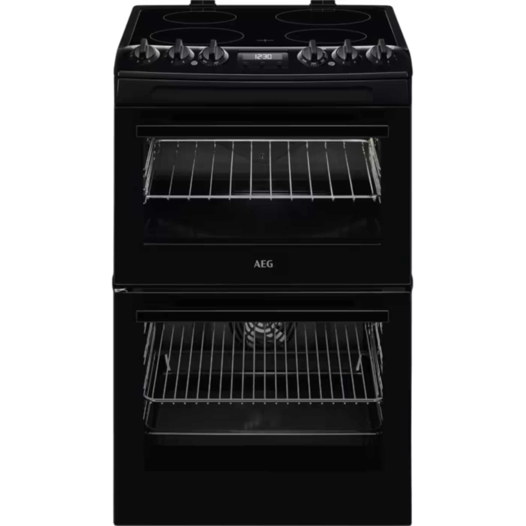 AEG CCX1530ACB Double Oven Electric Cooker with Ceramic Hob - Black - A/A Rated