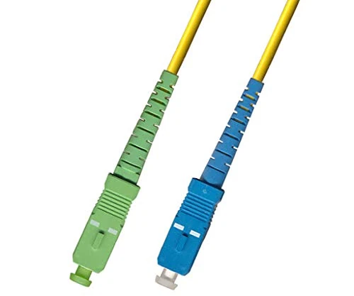 RiteAV 50M (164ft) OS2 SC/APC to SC/UPC Fiber Optic Cable Simplex Singlemode 9/125 Jumper 50 Meter Patch Cord