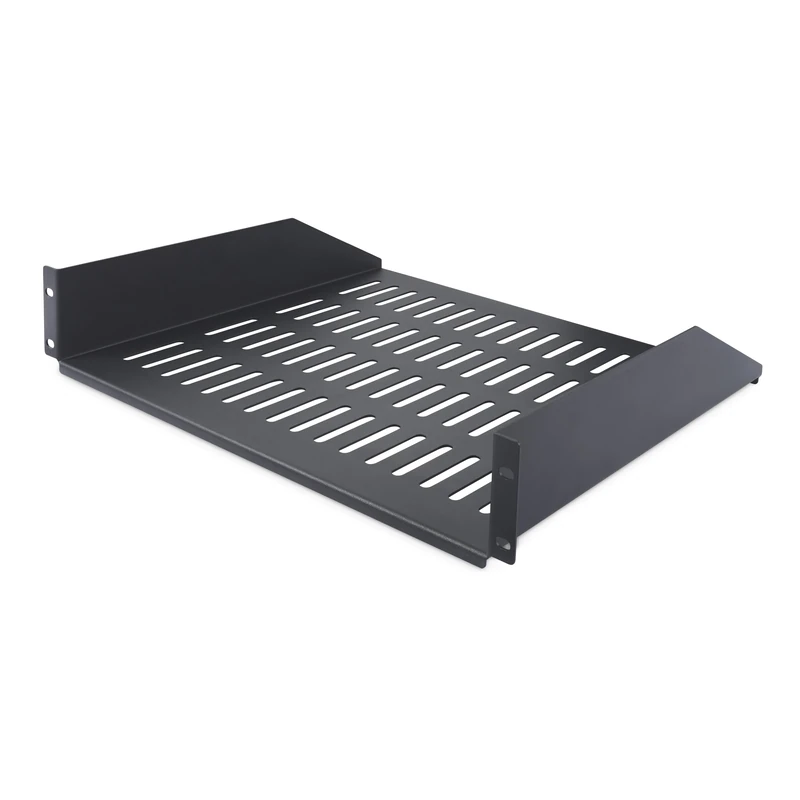 StarTech.com 2U Vented Server Rack Shelf, 16in/41.5cm Mounting Depth, For 19" Rack/Cabinet, SPCC Steel, Max 44lb/20kg