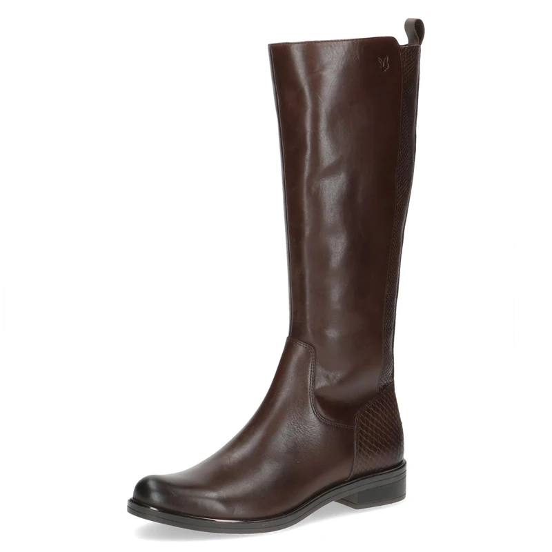 CAPRICE Women's leather boots with zipper, Brown (Dk Brown Comb), 8 UK