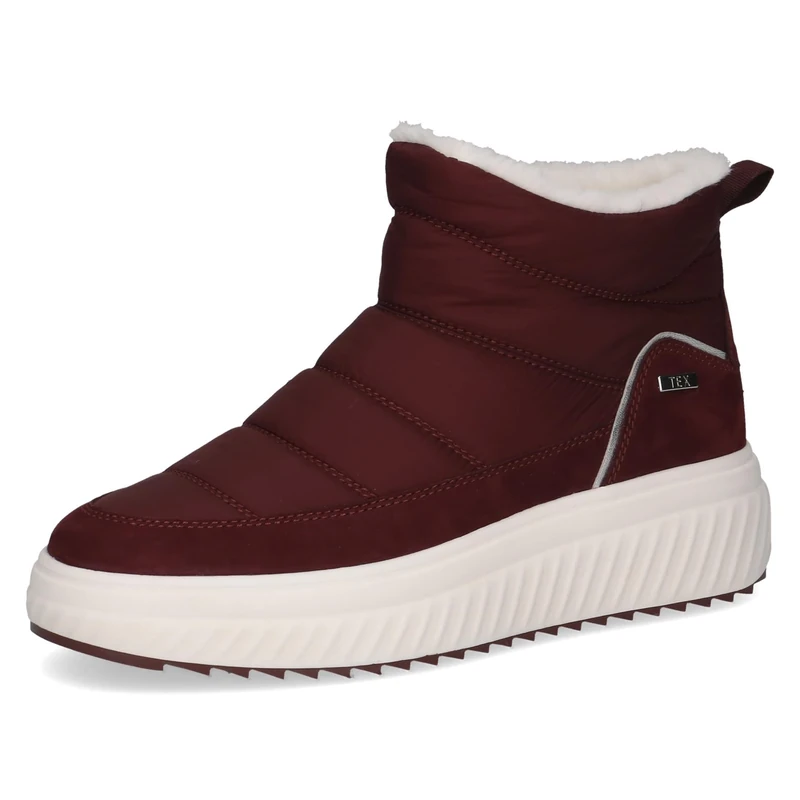 CAPRICE women's ankle boots lined water-repellent, Red (Bordeaux Comb), 4 UK - Image 1
