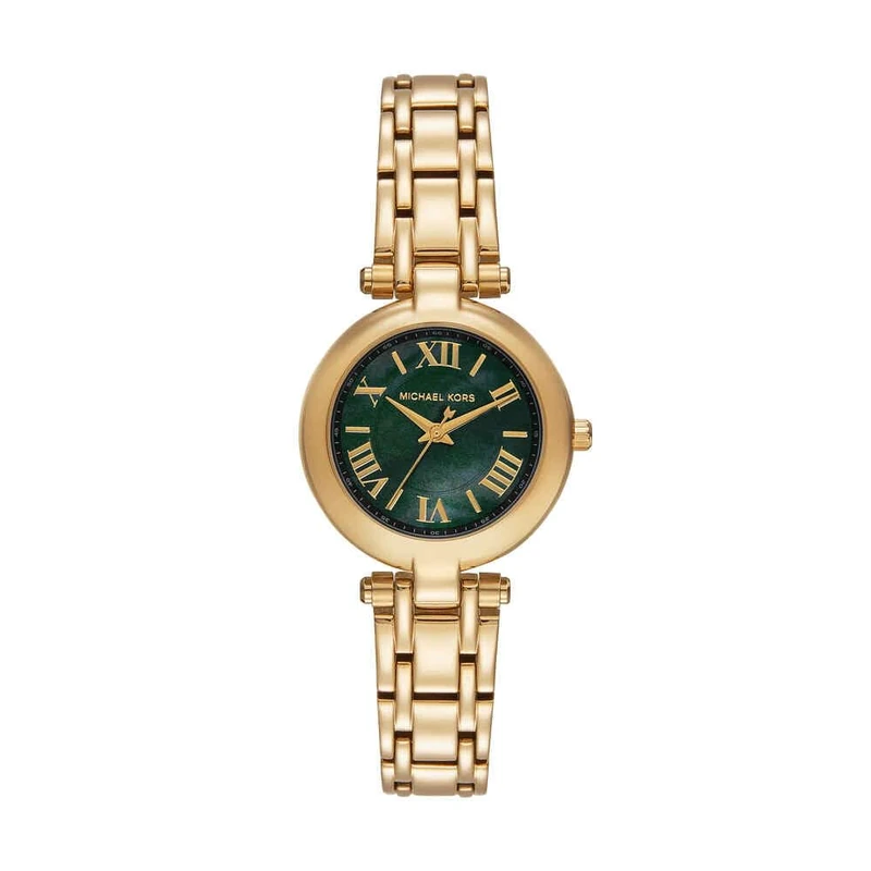 Michael Kors Laney Watch - Gold Stainless Steel Green Dial