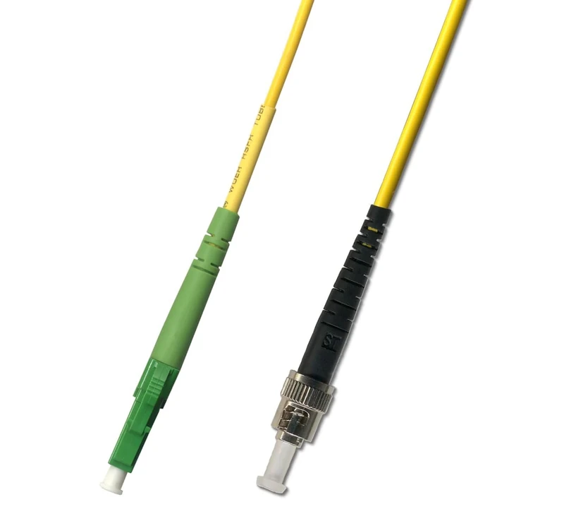 RiteAV 50M (164ft) OS2 LC/APC to ST/UPC Fiber Optic Cable Simplex Singlemode 9/125 Jumper 50 Meter Patch Cord