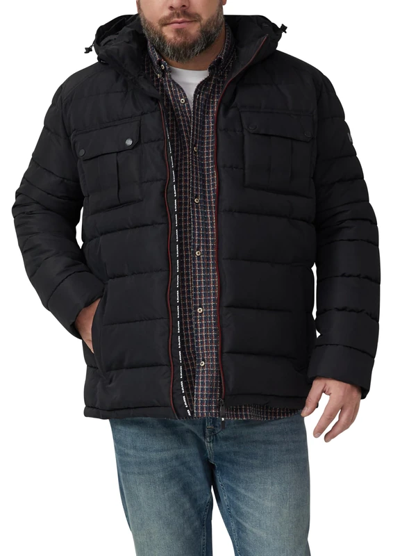 s.Oliver Big Size Quilted Jacket with Hood, 9999, 4XL