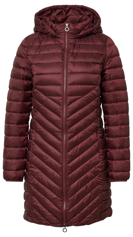 s.Oliver Women's 2166578 Quilted Coat (Pack of 1), 3902_bordeaux, 10