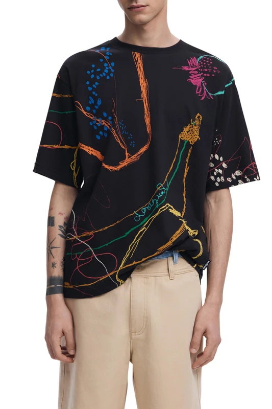Desigual TS_MATARO, 2000 Black, XXL