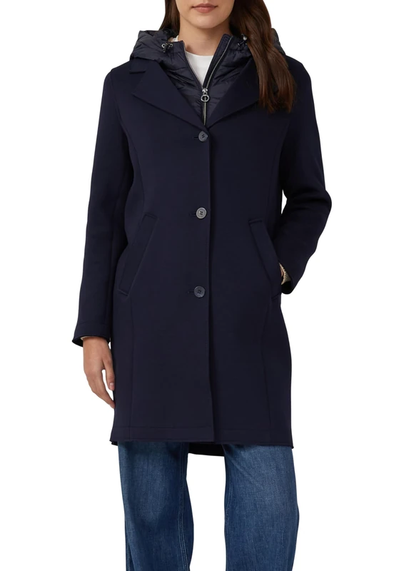 s.Oliver Scuba Coat with Removable Quilted Insert, 5959_navy, 14